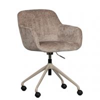 WOOOD Bureaustoel 'Morros' Chenille, kleur Taupe - thumbnail