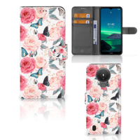 Nokia 1.4 Hoesje Butterfly Roses - thumbnail