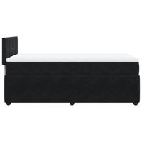 Boxspring met matras fluweel zwart 180x200 cm - thumbnail