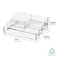 iDesign - Nagellak Organizer met 5 Vakken, 20.3 x 16.5 x 8.3 cm, Trans - thumbnail
