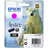 Epson Polar bear Singlepack Magenta 26 Claria Premium Ink - thumbnail