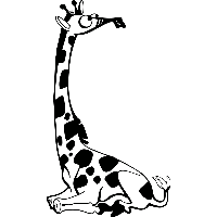 Giraffe - Muursticker - thumbnail