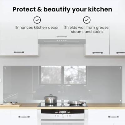 VidaXL Keuken spatscherm 2 pcs lichtgrijs 80 x 50 cm gehard glas VidaXL Keuken spatscherm 2 pcs lichtgrijs 80 x 50 cm gehard glas