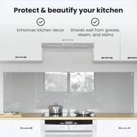 VidaXL Keuken spatscherm 2 pcs lichtgrijs 80 x 50 cm gehard glas - thumbnail