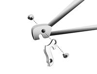 Union derailleurhanger GH 255 Bulls 60 mm zilver - thumbnail