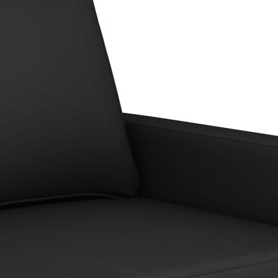 3-delige Loungeset met kussens fluweel zwart - thumbnail