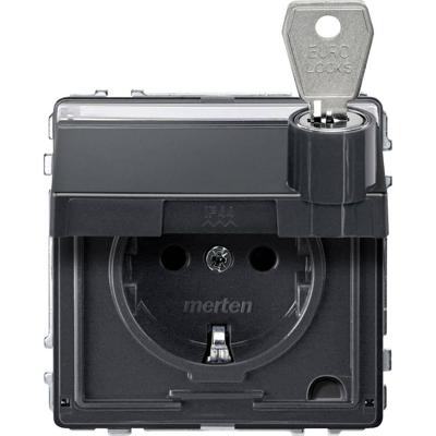 Merten MEG2317-7214 Wandcontactdoos AquaDesign Antraciet 1 stuk(s)