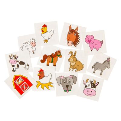 Duckiez Tattoos boerderijdieren, 12st.