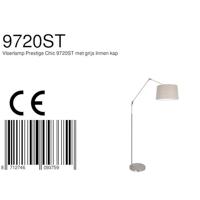 Steinhauer Vloerlamp prestige chic 9720 staal kap linnen grijs - thumbnail