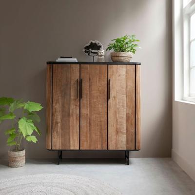 DTP Home Opbergkast 'Soho' Teakhout en betonlook, 130 x 120cm DTP Home Opbergkast 'Soho' Teakhout en betonlook, 130 x 120cm