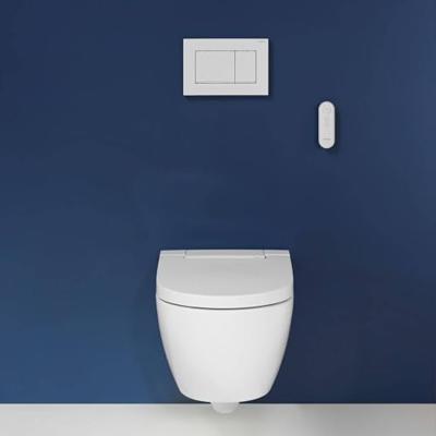 Geberit AquaClean Alba douchewc - 37.5x56.5x40.5cm - spoelrandloos - diepspoel - afstandsbediening - KeraTect - glans wit 146.350.01.1