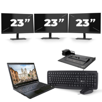 Lenovo ThinkPad L560 - Intel Core i5-6e Generatie - 15 inch - 8GB RAM - 256GB SSD - Windows 11 + 3x 23 inch Monitor - thumbnail