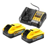 DeWALT DCB1104H2 Starterset 2x Accu 5.0Ah POWERSTACK 18V XR + Multilader DCB1104 - thumbnail