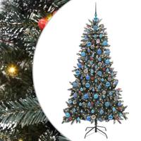 VidaXL Kunstkerstboom met 300 led groen 180 cm pvc en plastic en staal - thumbnail