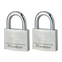 Masterlock 2 x 40mm - 21mm hardened steel shackle, 6mm diam. - double locking - 4 - 9140EURT - thumbnail