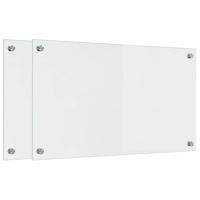 VidaXL Keuken achterwand 2 pcs doorzichtig 70 x 40 cm gehard glas - thumbnail