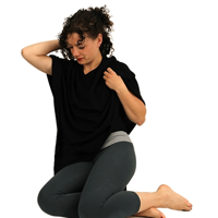 Meditatie Poncho Cashmere Zwart - thumbnail