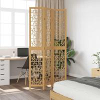 Kamerscherm met 3 panelen massief paulowniahout bruin - thumbnail