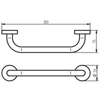 Badgreep Haceka Kosmos 25 cm Chroom Haceka - thumbnail