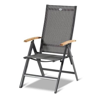 Hartman Verstelbare Tuinstoel 'Aruba' Teakhout, kleur Antraciet