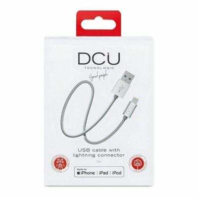 USB-oplaadkabel Lightning iPhone DCU 34101205 Zilverkleurig 1 m
