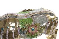 Decoratieve figuren DKD Home Decor Gouden Hars Multicolour Neushoorn (55 x 17,5 x 25 cm) - thumbnail