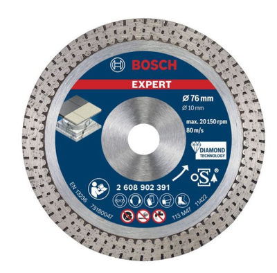 Bosch Accessoires expert hardceramic 76 mm diamantdoorslijpschijf 76 x 1,5 x 10 mm - 1 stuk(s) - 2608902391 Bosch Accessoires expert hardceramic 76 mm diamantdoorslijpschijf 76 x 1,5 x 10 mm - 1 stuk(s) - 2608902391