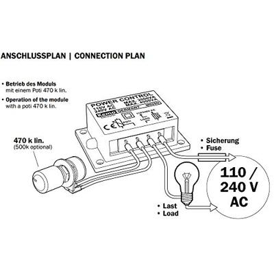 Kemo M028N Vermogensregelaar Module 110 V/AC, 230 V/AC