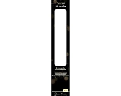 LED Dinerkaarsset wax grijs Ø2,2xH24,5cm