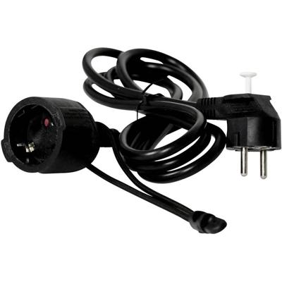 Easyout EO-780780 Stroom Verlengkabel 16 A Zwart 2.00 m H05VV-F 3G 1,5 mm² Easyout EO-780780 Stroom Verlengkabel 16 A Zwart 2.00 m H05VV-F 3G 1,5 mm²