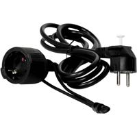 Easyout EO-780780 Stroom Verlengkabel 16 A Zwart 2.00 m H05VV-F 3G 1,5 mm² - thumbnail