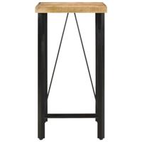 Bartafel 55x55x107 cm massief mangohout en ijzer - thumbnail