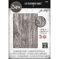 Sizzix • 3-d texture fades embossing folder lumber large a5 by tim holtz - thumbnail