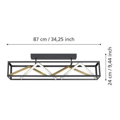 Stars of Light Design plafondlampPenela zwart met goud - 390416