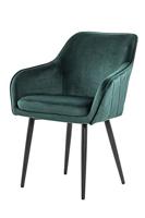 Artistiq Eetkamerstoel 'Juna' Velvet, kleur Groen - thumbnail
