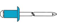 Gesipa 1433621 Popnagel (Ø x l) 3 mm x 6 mm RVS RVS Blindniet A2/A2 3x6mm Standard KS 1,0-3,0mm 500 stuk(s) - thumbnail
