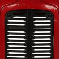 Bartafel tractor 55x120x107 cm massief mangohout rood en bruin - thumbnail