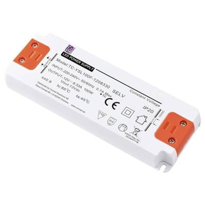 TRU COMPONENTS TC-YSL100F-1208330 LED-transformator Constante spanning 100 W 8.33 A 12 V/DC Geschikt voor meubels, Overspanning, Montage op ontvlambare
