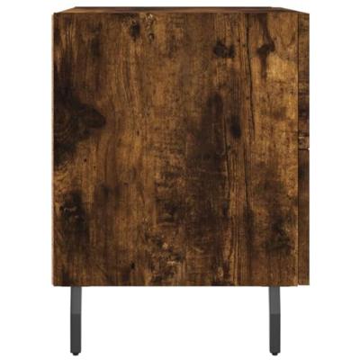 Nachtkastjes 2 st 40x35x47,5 cm bewerkt hout gerookt eikenkleur