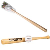 SportX honkbal knuppel met bal - thumbnail