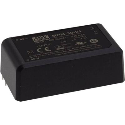 MEAN WELL MPM-30-24ST AC/DC-printnetvoeding 24 V/DC 1.3 A MEAN WELL MPM-30-24ST AC/DC-printnetvoeding 24 V/DC 1.3 A