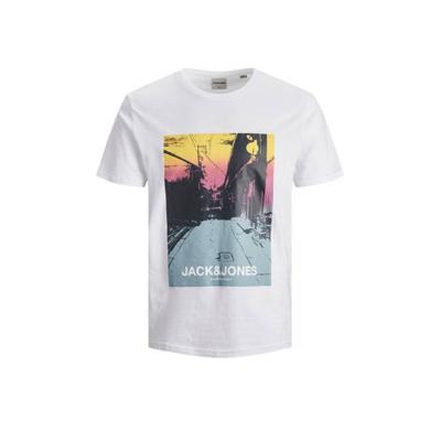 JACK & JONES JUNIOR T-shirt Blade met printopdruk wit JACK & JONES JUNIOR T-shirt Blade met printopdruk wit