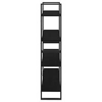 Boekenkast met 4 schappen 100x30x140 cm grenenhout zwart - thumbnail