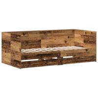 Dagbedframe met lades Oud hout 90 x 200 cm Bewerkt hout - thumbnail