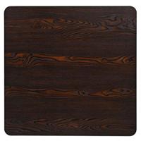 Bistrotafel vierkant 80x80x75 cm MDF en staal donker essenkleur - thumbnail