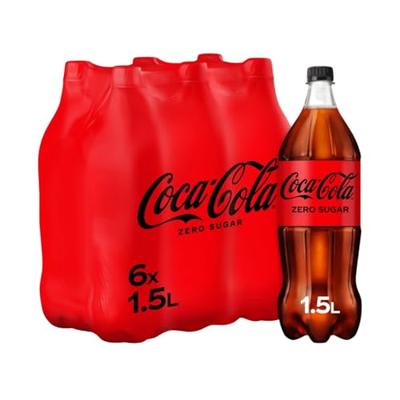 Coca-Cola Zero frisdrank, fles van 1,5 l, pak van 6 stuks