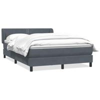 Boxspring met matras fluweel donkergrijs 140x210 cm - thumbnail