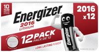 Energizer Knoopcel CR2016 3 V 12 stuk(s) 90 mAh Lithium - thumbnail