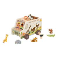 Classic World houten avonturen safari auto vormenstoof, 9dlg. - thumbnail