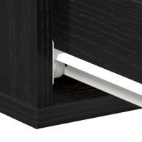 Nachtkastje zwevend 40x32x15 cm bewerkt hout zwart eiken - thumbnail
